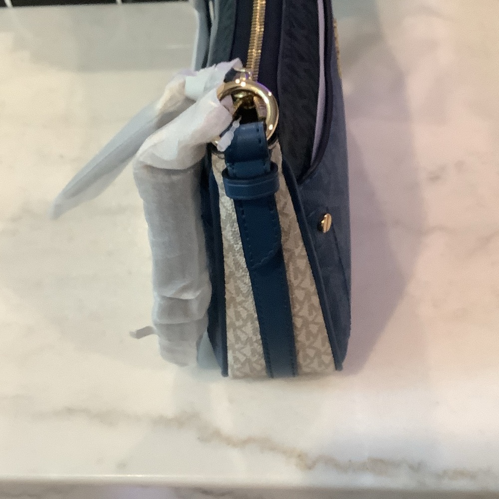Michael Kors Blue Monogram Shoulder Bag, Brand New. - Picture 3 of 4